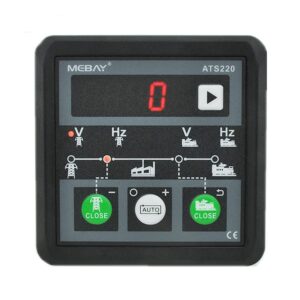 yokden ats220 generator genset controller panel ats control auto transfer switch dual power dc 8v-36v single phase, 78*78*55mm (3.07*3.07*2.17in)