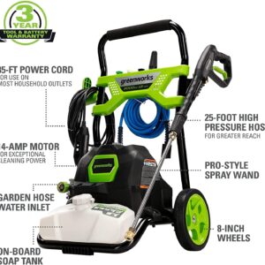 Greenworks 2000 PSI 1.2 GPM Pressure Washer (Open Frame GPW2003) GPW2003