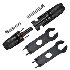 jyft solar panel cable connectors male/female ip67 30a 1000v dc (1pair), a solar connector wrenches/spanners tool