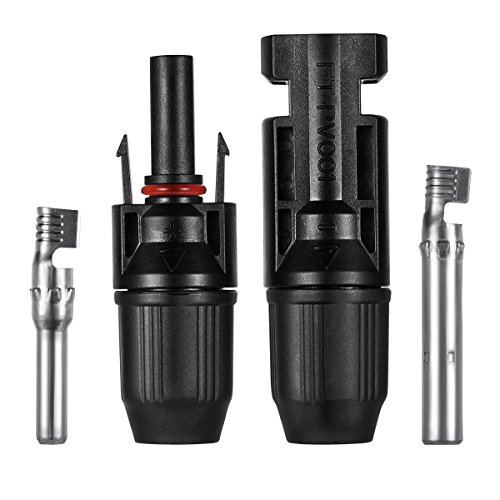 JYFT Solar Panel Cable Connectors Male/Female IP67 30A 1000V DC (1Pair), a Solar Connector Wrenches/Spanners Tool