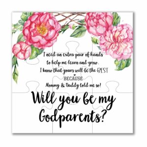 godparents gift will you be my godparents puzzle