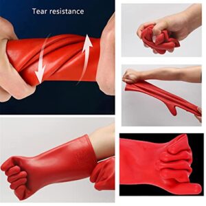 gotosee 12KV Electrical Insulated Lineman Rubber Gloves Electrician High Voltage Hand Shape Waterproof Safety Protective Work Gloves Insulating for Man Woman