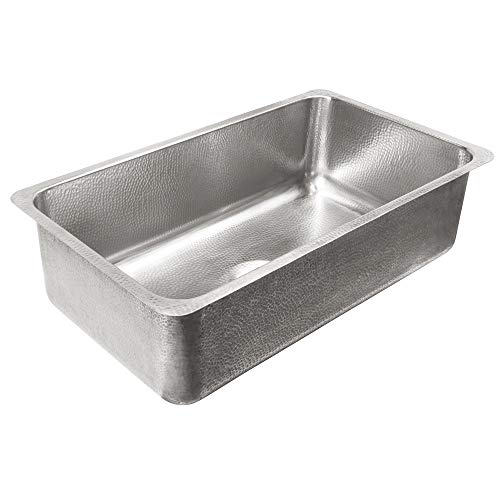 Sinkology K1408-BB62 Taylor Undermount 31.25 in. Single Bowl Brushed Crafted Grid and Strainer Drain Stainless Steel Kitchen Sink Kit