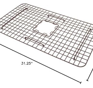 Sinkology K406-D62 Rivera Undermount 31.25 in. Single Bowl Grid, Disposal Drain, and Care Kitchen Sink Kit, 31.25 inch, Antique Copper