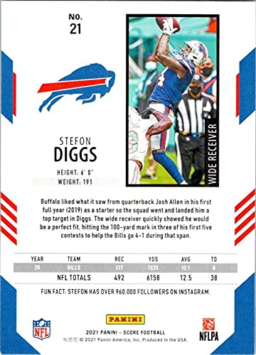 2021 Score #21 Stefon Diggs Buffalo Bills NM-MT NFL Football