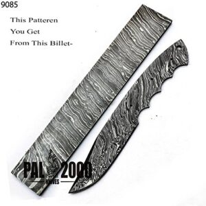 PAL 2000 KNIVES Pattern - Handmade Damascus Steel Bar - Custom Damascus Steel Billet, Blank Blade - 15"x3"x5mm, Ssga-9932