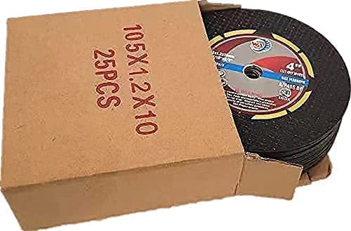 WA 25PACK - 4"x 0.045"x3/8" Thin Cut Off Disc, Die Grinder Tool Accessories Discs Cutting Wheel, 4 inch Cutoff Blade 3/8 in Arbor for General Metal, Steel, Stainless, Wood