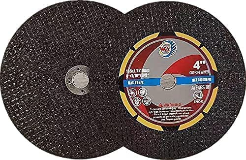 WA 25PACK - 4"x 0.045"x3/8" Thin Cut Off Disc, Die Grinder Tool Accessories Discs Cutting Wheel, 4 inch Cutoff Blade 3/8 in Arbor for General Metal, Steel, Stainless, Wood