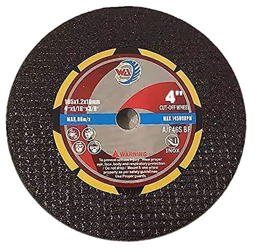 WA 25PACK - 4"x 0.045"x3/8" Thin Cut Off Disc, Die Grinder Tool Accessories Discs Cutting Wheel, 4 inch Cutoff Blade 3/8 in Arbor for General Metal, Steel, Stainless, Wood