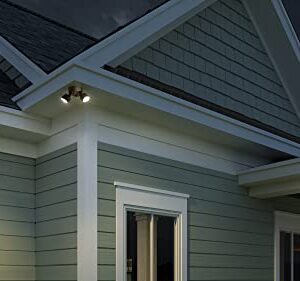 Lithonia Lighting HGX LED 2RH 40K 120 DDB M2 HomeGuard Security Flood Lights 2750 Lumens, 2-Light, No Sensor, Dark Bronze