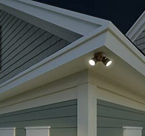 Lithonia Lighting HGX LED 2RH 40K 120 DDB M2 HomeGuard Security Flood Lights 2750 Lumens, 2-Light, No Sensor, Dark Bronze