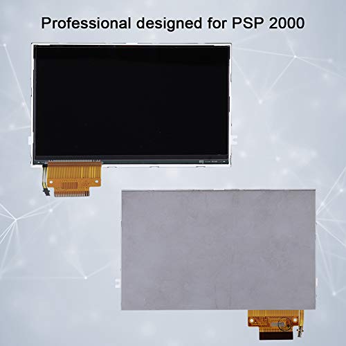 Wisoqu LCD Backlight Monitor,LCD Screen Part for PSP 2000 2001 2002 2003 2004 Console 4.1 x 3.3 x 0.1in LCD Monitor Accurate Incision and Interface