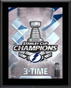 tampa bay lightning 2021 stanley cup champions 10.5" x 13" champions logo sublimated plaque - nhl team plaques and collages