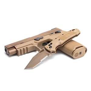 Hogue Sig Sauer K320 M17 Folding Knife Coyote Tan 3.5 in. Able Lock Tanto