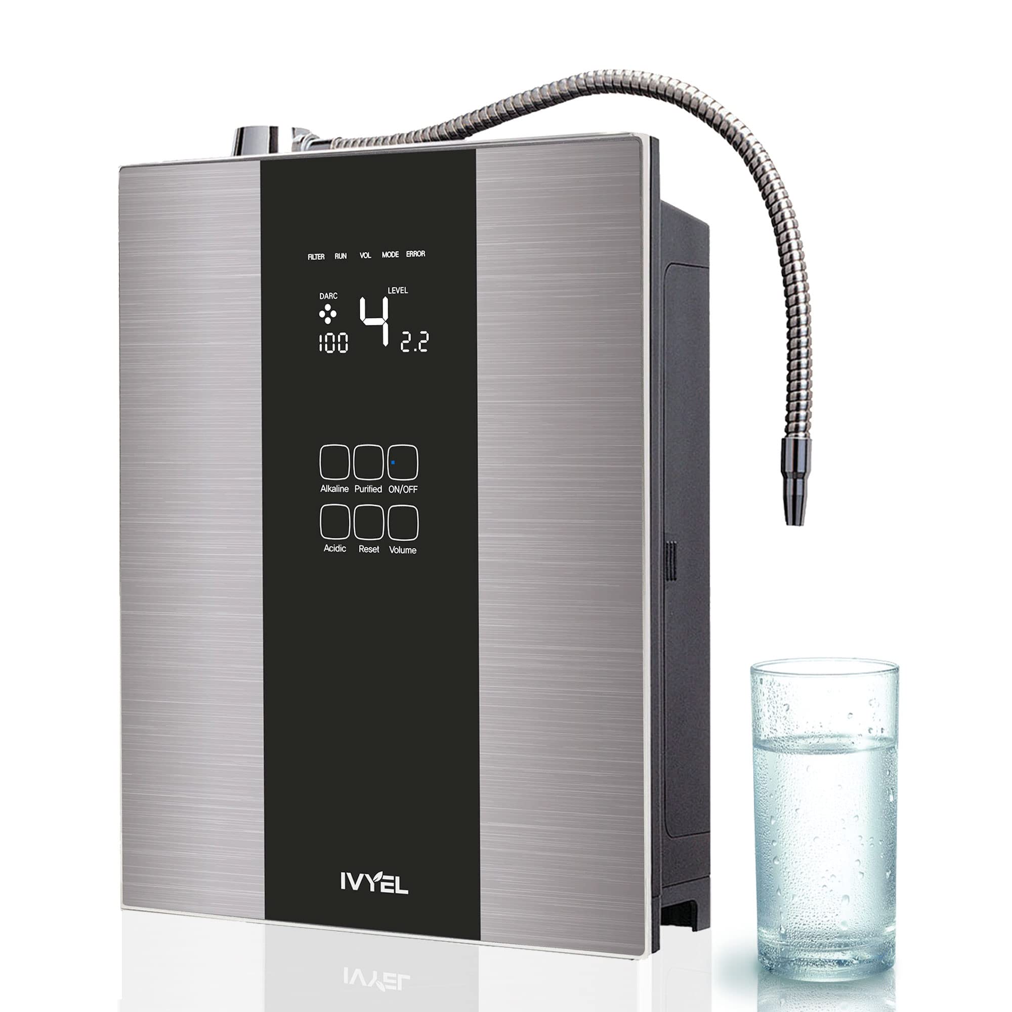 Korea-Made Ivyel PL Alkaline Water Machine,Water ionizer, Produces ph 8.5-10.0 Alkaline Water/Acidic Water/Hydrogen Water/Water Purifier Filter/Ionized Water/Antioxidant Water