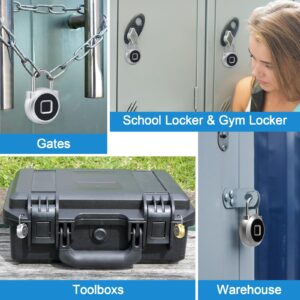 Eseesmart Fingerprint Padlock, Locker Bluetooth, Mobile APP, Smart Padlock with Keyless Biometric, Water Resistant, Suitable for Gym, School, Luggage Bags, Locker and Storage