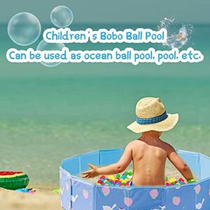 SUNWUKING Portable Ball Pit for Baby - Foldable Sand and Water Table for Toddler Sensory Play, Small Sandbox, Pet Pool, Sand Pit 32x8 Inches - Easy to Store and Carry