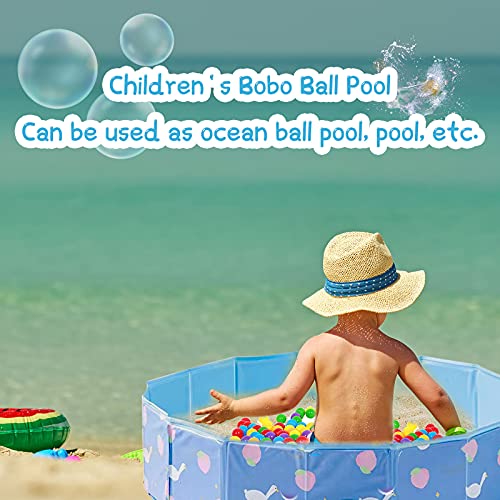 SUNWUKING Portable Ball Pit for Baby - Foldable Sand and Water Table for Toddler Sensory Play, Small Sandbox, Pet Pool, Sand Pit 32x8 Inches - Easy to Store and Carry