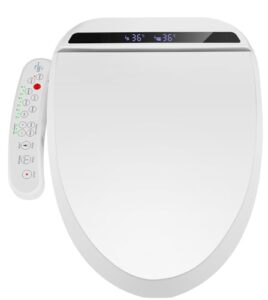 yourlite bidet toilet seat electric warm water bidet with warm air drying, heated seat bidet with self-cleaning nozzle temperature adjustable white toilet seat