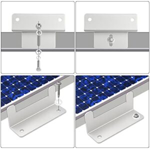 WMYCONGCONG 8 Pack Solar Panel Mounting Bracket with Nuts and Bolts Aluminum Z Brackets Roof Solar Panels Bracket for RV Roof Boat Wall Off Grid Installation