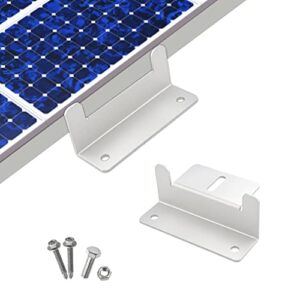 WMYCONGCONG 8 Pack Solar Panel Mounting Bracket with Nuts and Bolts Aluminum Z Brackets Roof Solar Panels Bracket for RV Roof Boat Wall Off Grid Installation