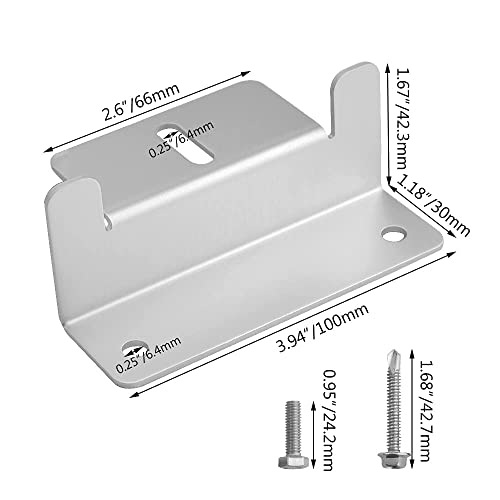 WMYCONGCONG 8 Pack Solar Panel Mounting Bracket with Nuts and Bolts Aluminum Z Brackets Roof Solar Panels Bracket for RV Roof Boat Wall Off Grid Installation