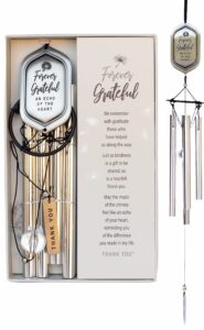 forever grateful wind chime with engraved thank you message - unique gift of gratitude/appreciation gift/thank you gift for special friend/family/coworkers/teachers/mentor