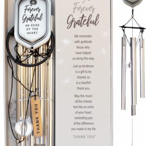 Forever Grateful Wind Chime with Engraved Thank You Message - Unique Gift of Gratitude/Appreciation Gift/Thank You Gift for Special Friend/Family/Coworkers/Teachers/Mentor