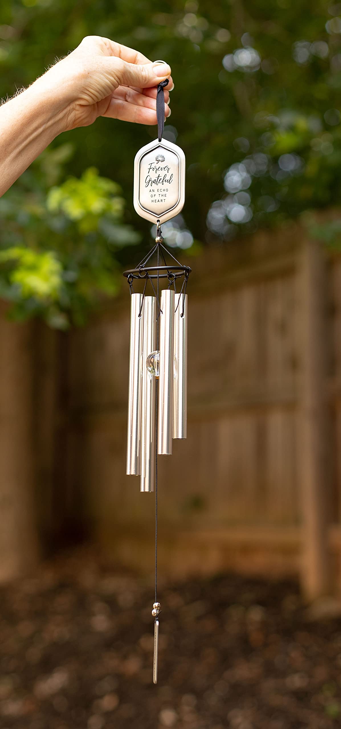 Forever Grateful Wind Chime with Engraved Thank You Message - Unique Gift of Gratitude/Appreciation Gift/Thank You Gift for Special Friend/Family/Coworkers/Teachers/Mentor