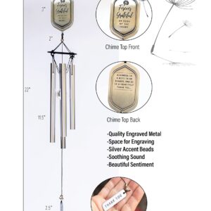 Forever Grateful Wind Chime with Engraved Thank You Message - Unique Gift of Gratitude/Appreciation Gift/Thank You Gift for Special Friend/Family/Coworkers/Teachers/Mentor