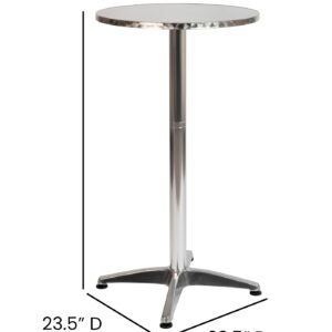 Flash Furniture Metal Bar Table - Aluminum Patio Table - Mellie 23.5"H Round Bar Height Table - Indoor/Outdoor