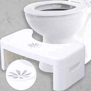 toilet stool, folding toilet stool, squatting toilet stool, bathroom toilet stool, potty step stool, splicable poop stool, step toilet stool bathroom, bathroom potty step stool(white)