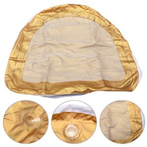 Hot Tub Booster Cushion w/Suction Cups, Inflatable Spa Cushion PVC Bathtub Pillow, Soft Seat Back Support Tub Booster Pad for Adults Kids at Home Spa & Rest (Gold)