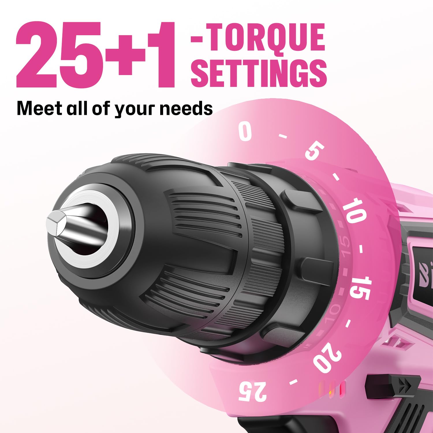 Bielmeier 12V Pink Cordless Drill Set - Essential Women's power drill tool set for Home Projects - Complete Ladies Tool Set with Stylish Pink Accessories, Ideal for Home Maintenance Valentine's Day