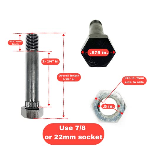 SOUTHWEST WHEEL Tandem Trailer Axle Shackle Kit for Double Eye Springs (3.5K -5.2K Axles)