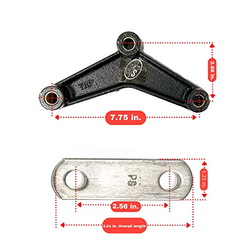 SOUTHWEST WHEEL Tandem Trailer Axle Shackle Kit for Double Eye Springs (3.5K -5.2K Axles)