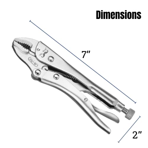 Mr. Pen- Locking Pliers, 7 Inch, Curved Jaw, Alloy Steel Locking Pliers with Wire Cutter, Locking Adjustable Wrench, Locking Wrench, Locking Adjustable Pliers