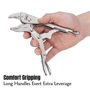 Mr. Pen- Locking Pliers, 7 Inch, Curved Jaw, Alloy Steel Locking Pliers with Wire Cutter, Locking Adjustable Wrench, Locking Wrench, Locking Adjustable Pliers