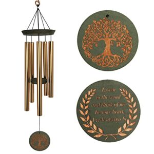 sympathy wind chimes outdoor double-sided engraved,36 inch memorial wind chimes for loss of loved one,memory wind chime for mother father grandma husband,tree of life memori gift