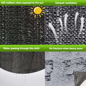 NC 70 Shade Cloth Sunblock Net 10X20 Ft Black Sun Shade Mesh Tarp for Plant Cover Greenhouse Garden Patio Backyard Swimming Pool Kennel Shade Netting