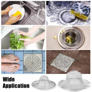 10pcs Mesh Sink Strainer, 2.75" Top/1" Stainless Steel Slop Basket Filter Trap, Metal Kitchen Drain Strainer, Hair Basket Drain - Fits Most Kitchen Sinks, Bathroom Sinks,Shower Drains,Floor Drain