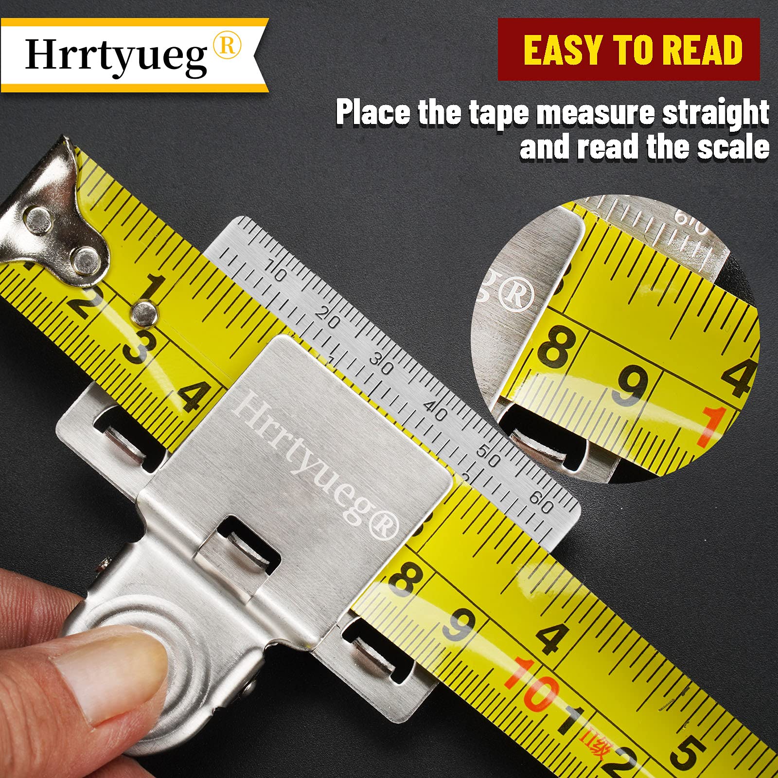 Measuring Tape Clip Tool - Corners Clamp Holder Precision Measuring Tools - Fixed Ruler Mark Tools for Most Tape Measures(2 PCS)