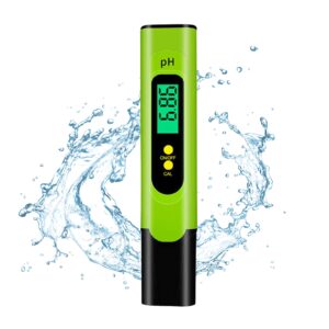[new] cyann ph meter, digital ph tester pen for water, 0.01 high precision water quality tester with atc function, backlight and 3 calibration powders, for aquarium, drinking water and pool