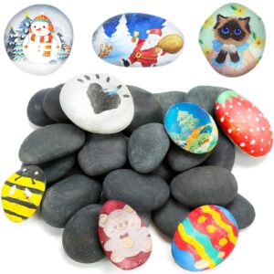 bigotters black painting rocks, 20 painting rocks dark rocks for painting kindness rocks range from about 1 to 2 inches, hand picked for painting rocks