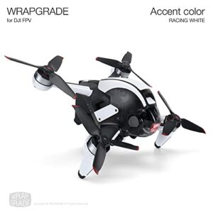 WRAPGRADE Skin Compatible with DJI FPV | Accent Color (Racing White)