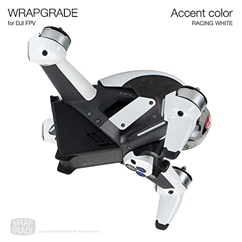 WRAPGRADE Skin Compatible with DJI FPV | Accent Color (Racing White)