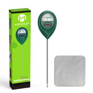 moock soil moisture meter, portable plant soil test kit indoor outdoor use, hygrometer moisture sensor water meter for potted plants succulents trees lawn farm garden, no battery needed, easy to read