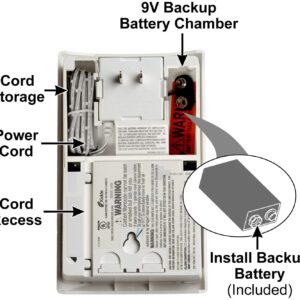 Kidde Carbon Monoxide Detector, Plug In Wall with 9-Volt Battery Backup, Digital LED Display, 2 Pack