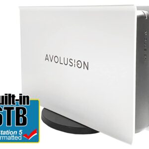 Avolusion PRO-5X Series 6TB USB 3.0 External Gaming Hard Drive for PS5 Game Console (White) - 2 Year Warranty