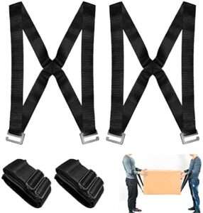 furniture moving straps furniture dolly moving supplies lifting straps for furniture, 2-person shoulder lifting with 2 pairs gloves, heavy objects up to 800lbs, black